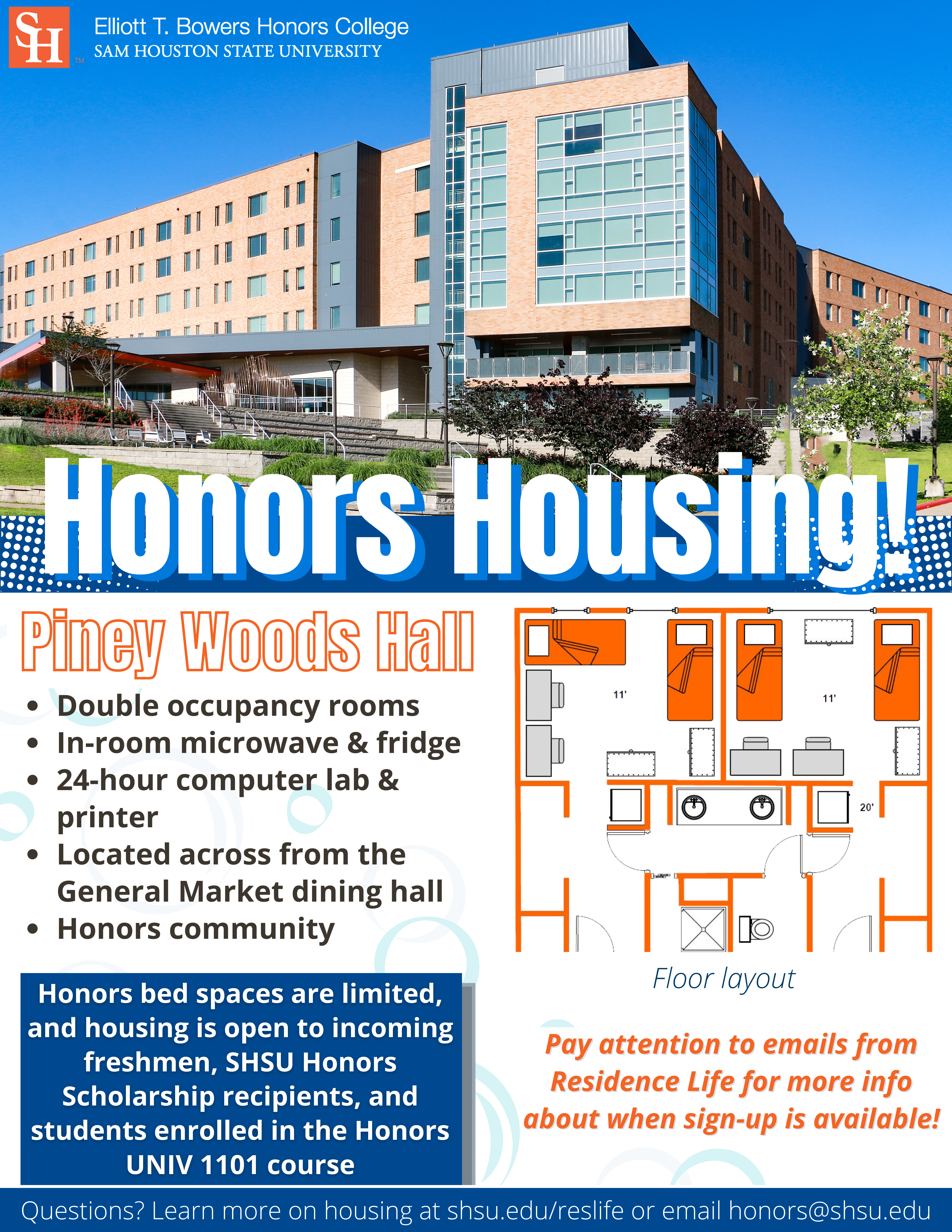 Honors housing amenities 